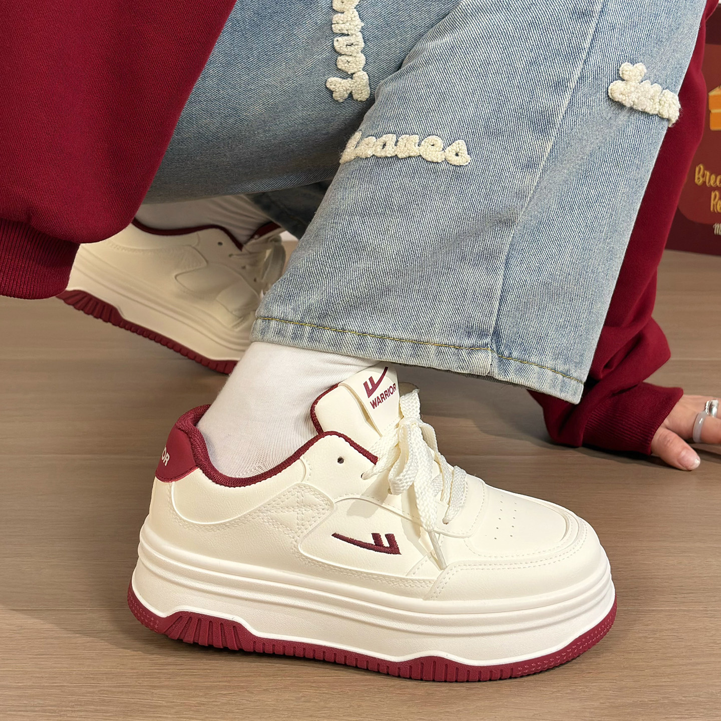 回力鞋子女加绒厚底板鞋女款2025新款秋季百搭小白鞋运动休闲鞋女,淘宝优惠券,粉丝福利购,淘宝优惠卷