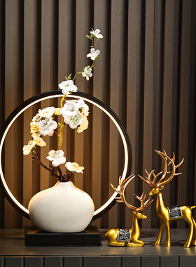 优选招财鹿创意客厅玄关酒柜屏风摆件家居电视柜桌面摆设乔迁送礼