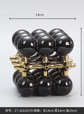 优选创意艺术正方体小球摆饰家居饰品玄关酒柜电视柜轻奢样板间装