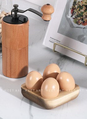 现代样板间厨房摆件烘焙主题仿真鸡蛋道具饰品家居展厅台面装饰