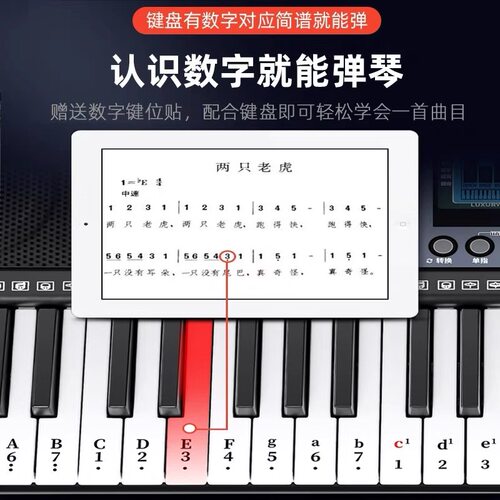 61键智能电子琴儿童成年成人初学者家用幼师专用入门钢琴 - 图0