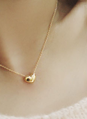 韩国饰品时尚优雅甜美可爱短款金色爱心项链颈链锁骨链女