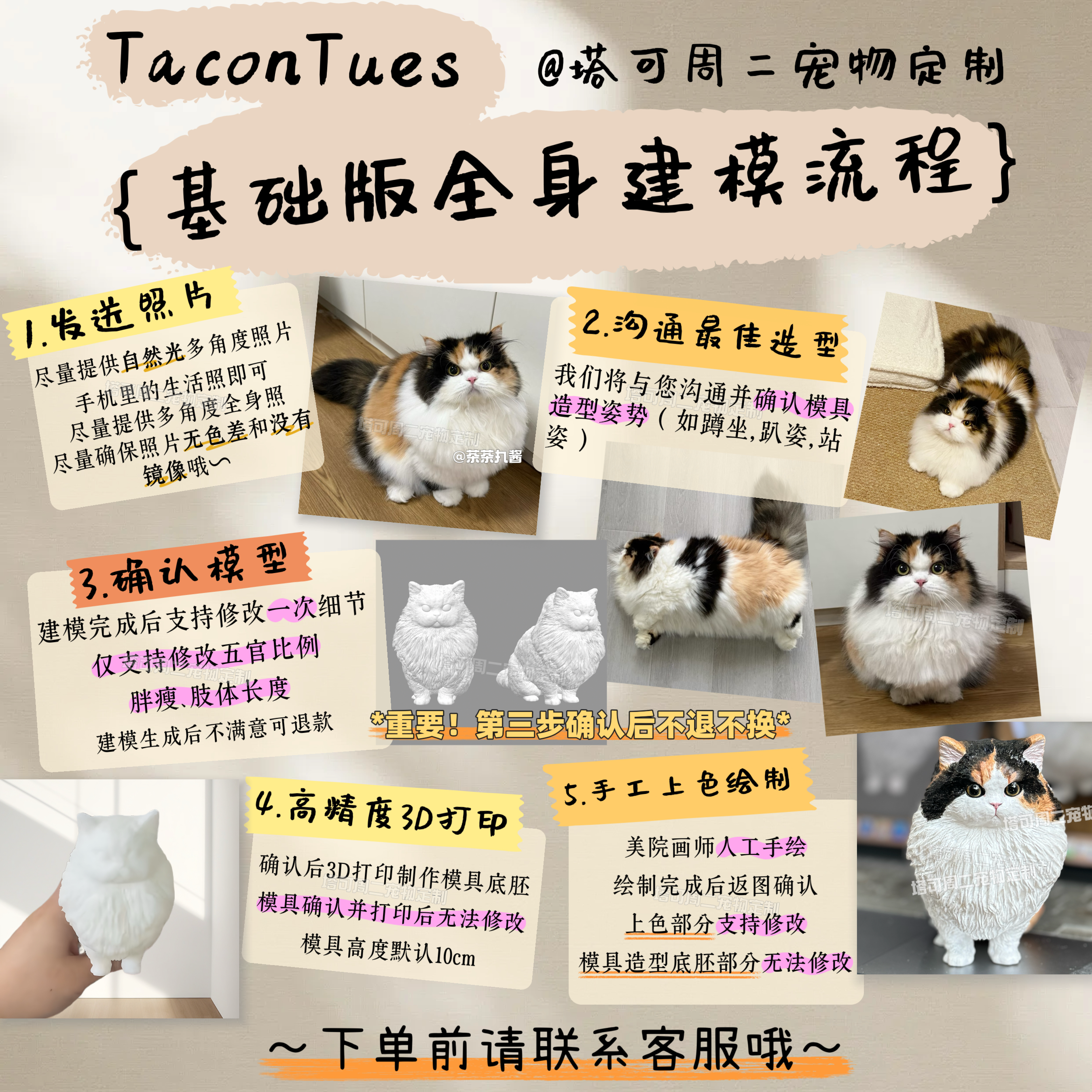 【塔可周二宠物定制】3D建模宠物全身定制手办,淘宝优惠券,粉丝福利购,淘宝优惠卷