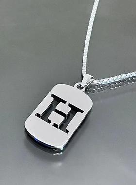 26字英文字母美式hiphop项炼钛钢炼男女学生情侣装装配饰小众新潮