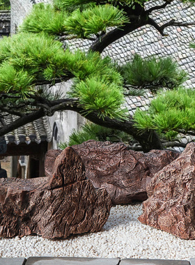 优选户外仿真假石头造景英德石玻璃钢青龙石雕塑落地摆件转角橱窗