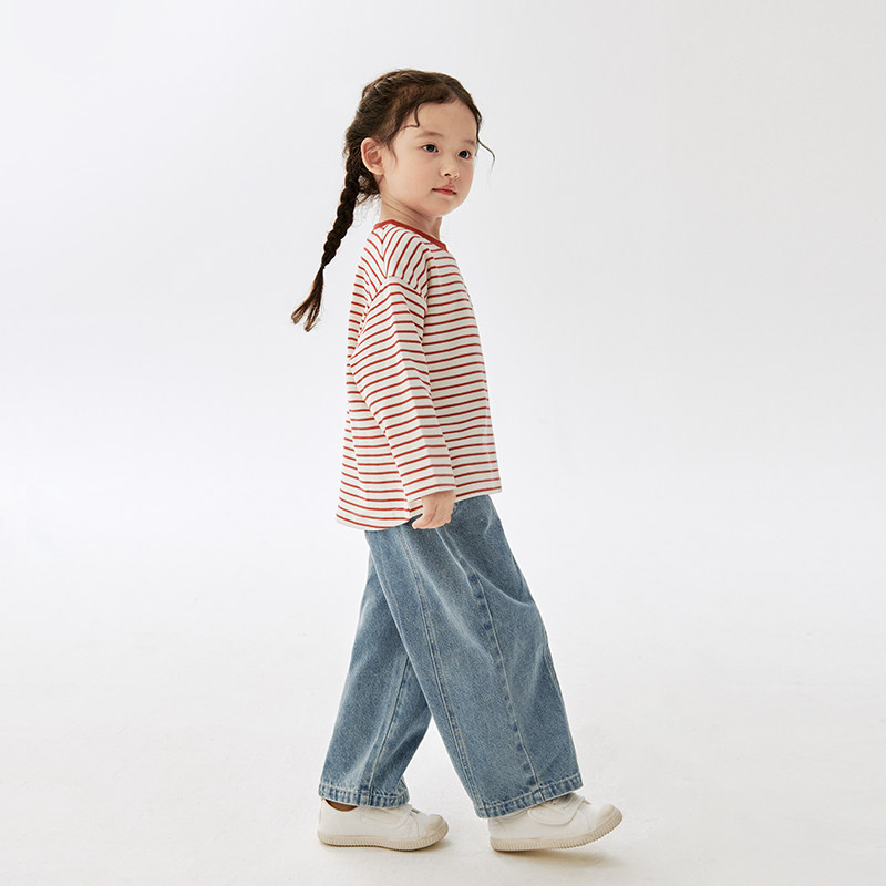 考拉鼻鼻[活力彩条T恤·休闲百搭]儿童宽松微弹亲肤长袖上衣,淘宝优惠券,粉丝福利购,淘宝优惠卷