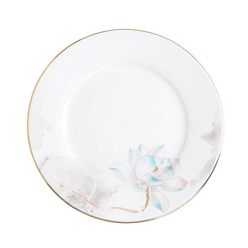 酒店餐厅金边陶瓷桌，新中国风盘子，碗和勺子，酒店盒子俱乐部特,淘宝优惠券,粉丝福利购,淘宝优惠卷