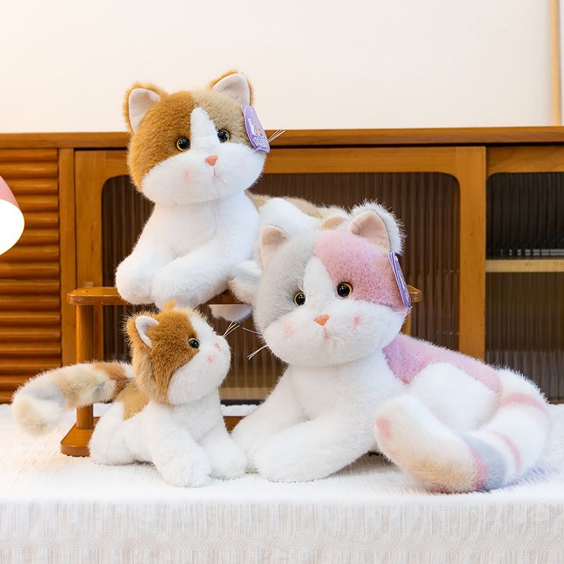 仿真趴姿小猫公仔毛绒玩具宠物玩偶布娃娃儿童生日礼物送女生闺蜜 - 图1