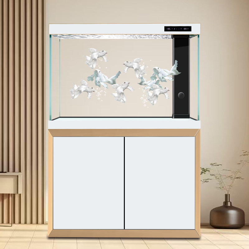 御品空间2025年新款智能落地客厅超白玻璃免换水中型金鱼缸水族箱,淘宝优惠券,粉丝福利购,淘宝优惠卷