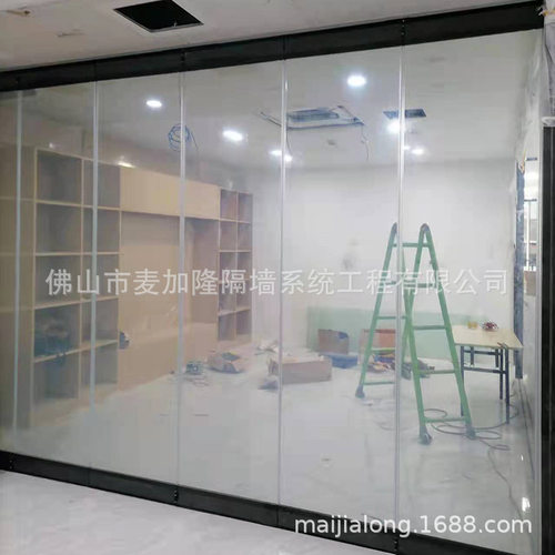 厂家供应电动折叠门开放式玻璃移动门酒店厨房活动收缩门 - 图2