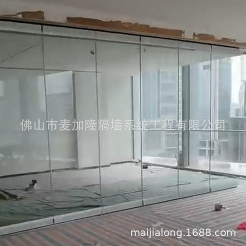 厂家供应电动折叠门开放式玻璃移动门酒店厨房活动收缩门 - 图1