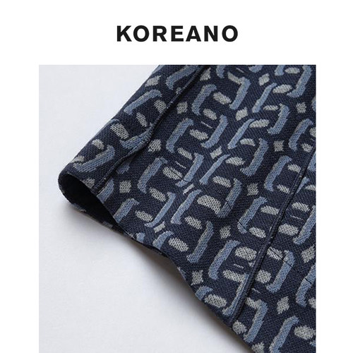 【KOREANO】冬季几何花型短款衬衫 【H】 CY6534(UN) - 图3