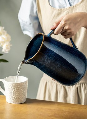 优选复古窑变釉陶瓷壶形花插家用装饰摆件干花鲜花花瓶客厅茶几冷