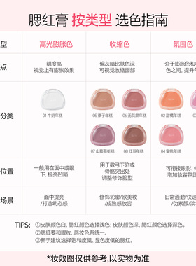 BBIA新品年糕糯米糍腮红土豆泥质地收缩色膨胀色氛围色滋润不拔干
