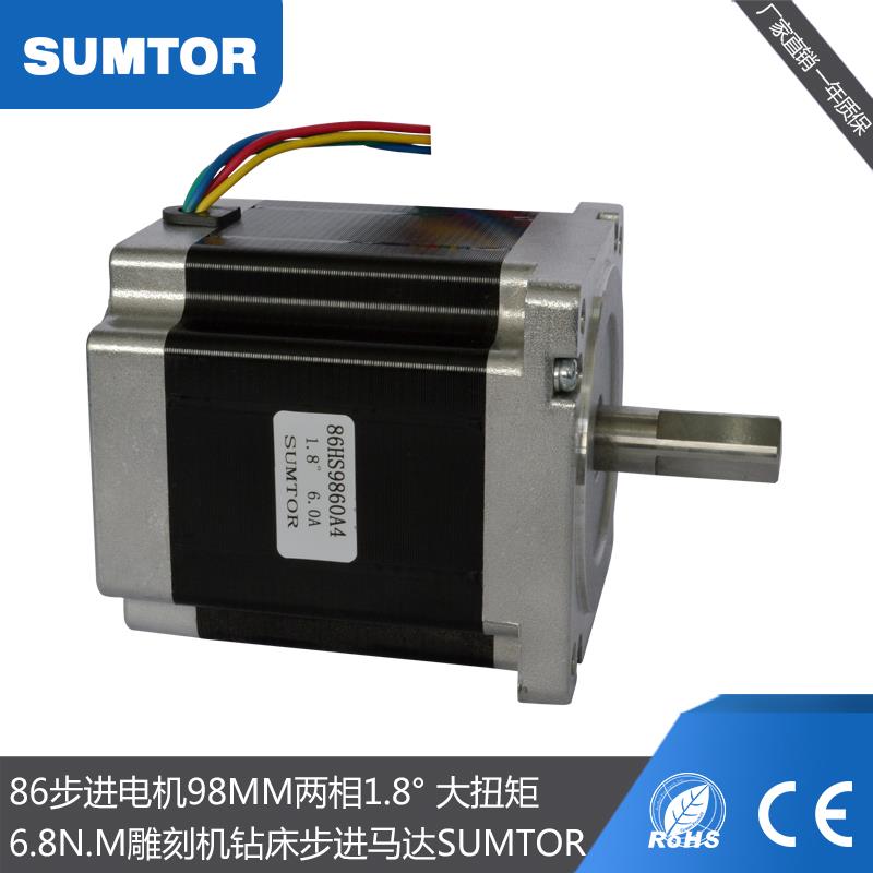 三拓86步进电机98mm大扭矩6.8Nm两相1.8度混合式大步进马达Nema34 - 图0