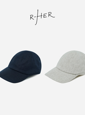 R-HER日式亚麻牛皮透气棒球帽