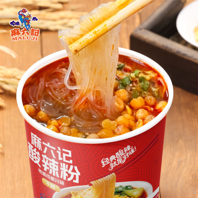 麻六记酸辣粉干粉141g*6桶