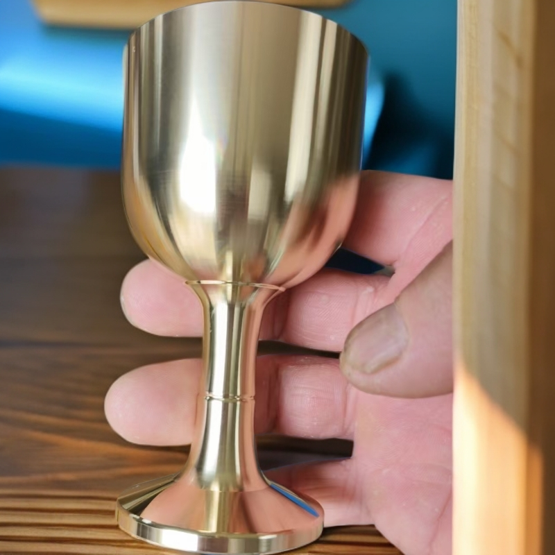 纯黄铜制高脚酒杯居家创意工艺品家用摆件复古大号高档中式高脚杯,淘宝优惠券,粉丝福利购,淘宝优惠卷