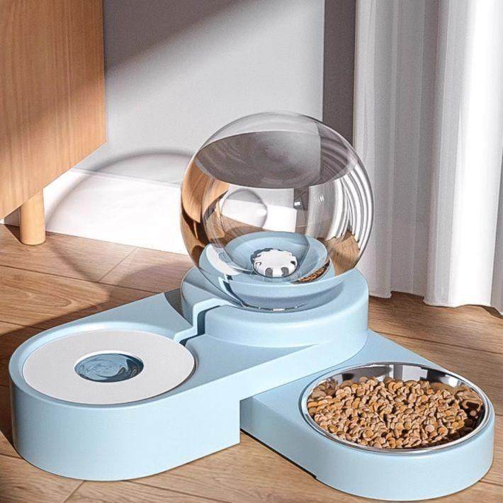 猫咪狗狗宠物食盆透明圆球饮水器自动喂水器喂食器猫狗碗泡泡双碗,淘宝优惠券,粉丝福利购,淘宝优惠卷