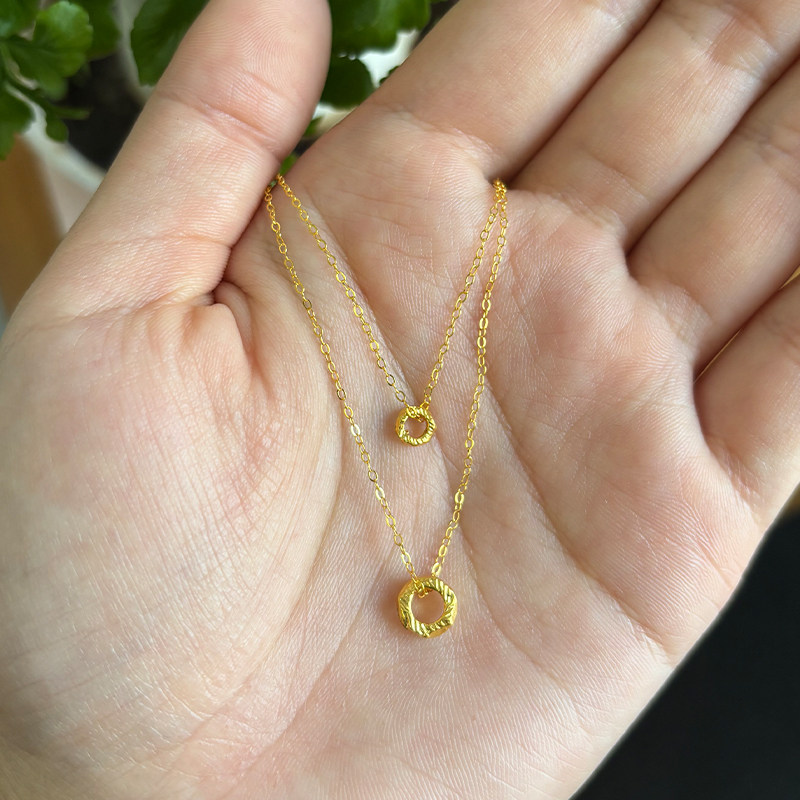 九畴 盘缠转运珠吊坠足金999黄金碎碎金项链硬金送女友520礼物,淘宝优惠券,粉丝福利购,淘宝优惠卷