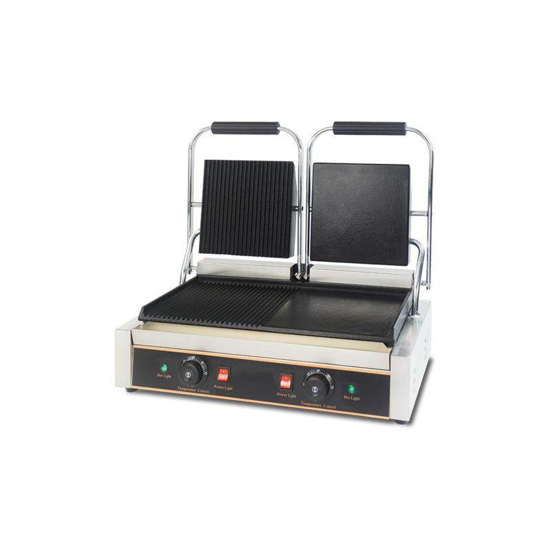 商用双头半平半坑压板扒炉网红电热牛扒烤炉不锈钢餐饮厨具设备,淘宝优惠券,粉丝福利购,淘宝优惠卷