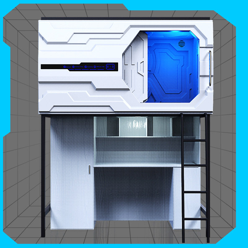 太空舱床上床下桌椅学生宿舍员工床电竞酒店睡眠床床智享家具床箱,淘宝优惠券,粉丝福利购,淘宝优惠卷