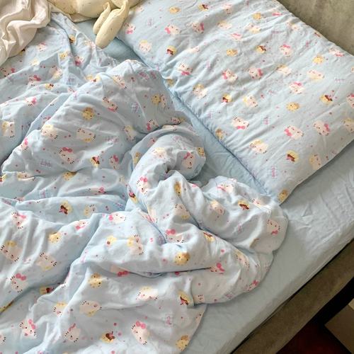 母婴级A类全棉双层纱纯棉亲肤床单学生宿舍单人儿童床床笠被套 - 图1