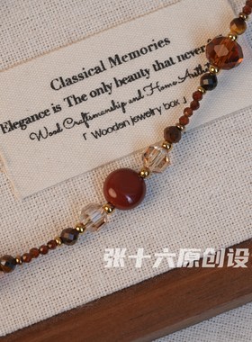 张十六原创设计樱桃红了项链