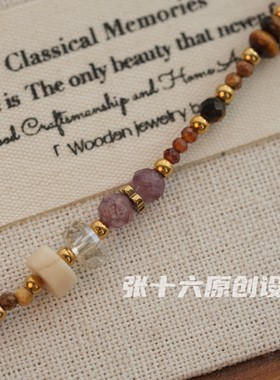 张十六原创设计植绒小花项链