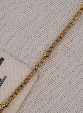 张十六钛钢手工串珠百搭毛衣链