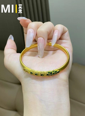古法贵气孔雀手镯开口可调节