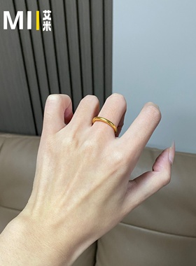 古法小线圈素圈闭口戒指