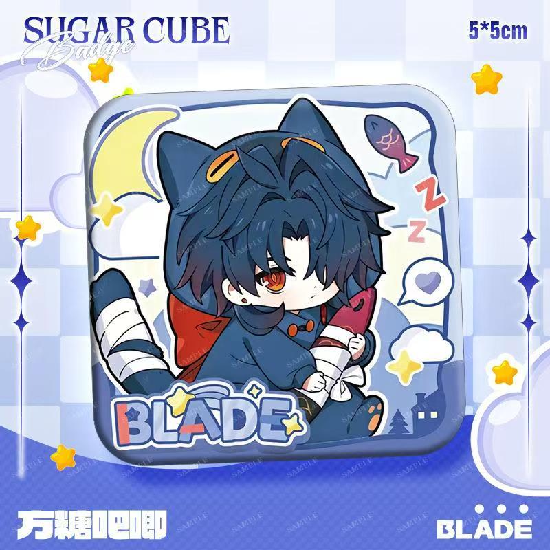 崩坏星穹铁道男生宿舍系列方糖吧唧刃丹恒景云星期日周边方形徽章 - 图3