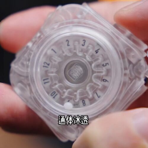 解压大师冰晶夜光指尖陀螺edc推牌多功能机械减压玩具啪啪币礼物 - 图2