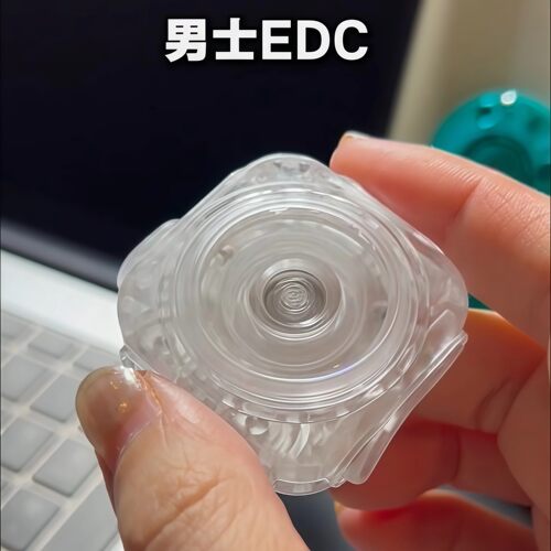 解压大师冰晶夜光指尖陀螺edc推牌多功能机械减压玩具啪啪币礼物 - 图1