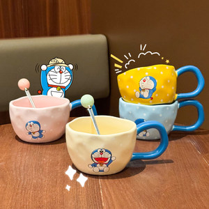 哆啦A梦联名陶瓷水杯马克杯高颜值可爱情侣专用生日礼物伴手礼盒