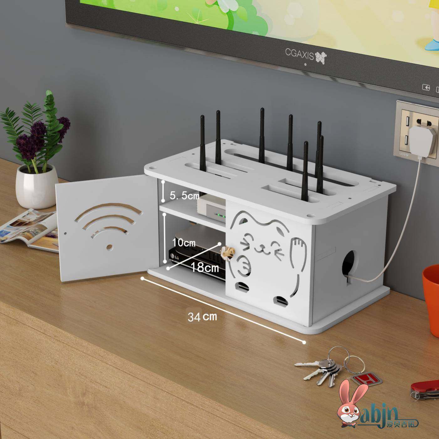 无线路由器放置架多层散热桌面光猫机顶盒收纳盒大号置物架客厅,淘宝优惠券,粉丝福利购,淘宝优惠卷