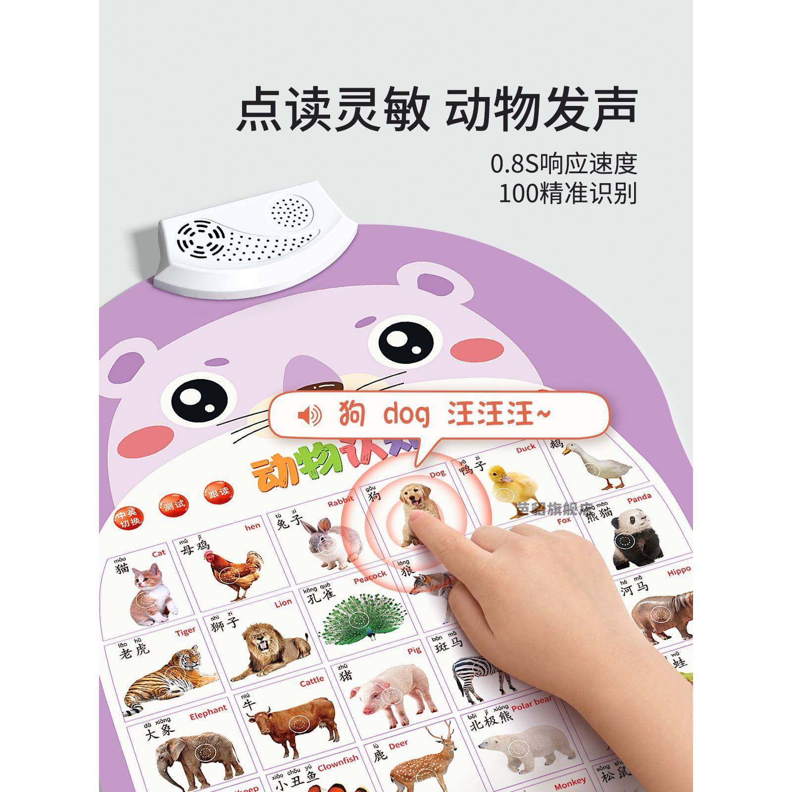 宝宝有声早教挂图婴幼儿童认知学说话发声益智玩具识字点读书墙贴,淘宝优惠券,粉丝福利购,淘宝优惠卷