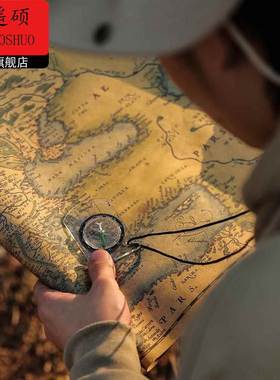 指南针家用户外露营春游车载指南针指南针便携式刻度尺户外野营登