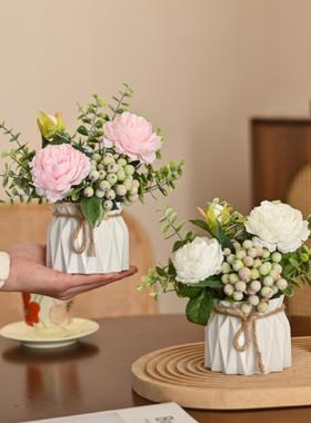 小众清新仿真花桌面摆件假花客厅茶几装饰花餐桌花摆花绢花摆设