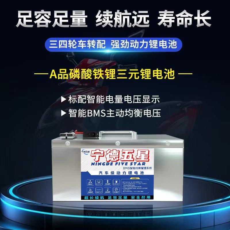宁德二三四轮电动车锂电池60V48V72V外送磷酸铁锂电池三元锂电瓶 - 图1