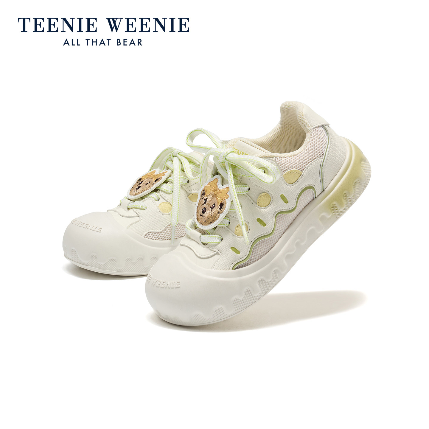 Teenie Weenie小熊童鞋休闲板鞋女童亲子鞋2026新款运动鞋奶油熊,淘宝优惠券,粉丝福利购,淘宝优惠卷