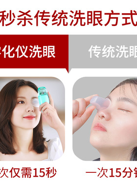 纳米润眼仪洗眼液眼药水雾化缓解眼疲劳护理清洁迷你便携式补水仪