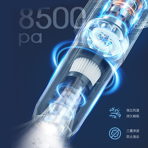 跨境110V美规小型便携式吸尘器车载家用无线充电手持吸螨吸灰尘机 - 图1