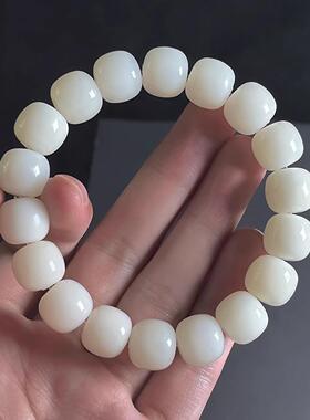 原生态白玉菩提根手串女绕指柔学生正品文玩菩提子佛珠单圈手錬男