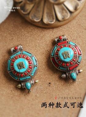 尼泊尔民族藏式项链纯手工铜六字真言嘎乌盒可打开吊坠盒子装东西