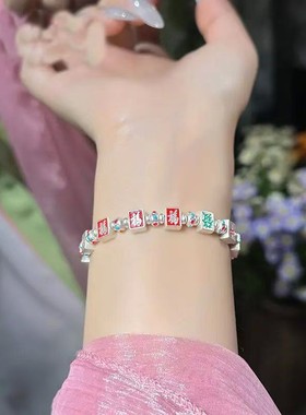 足银999.9麻将手链古法手链招财