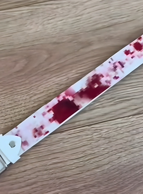 血渍马赛克皮带仿真血纹腰带男女