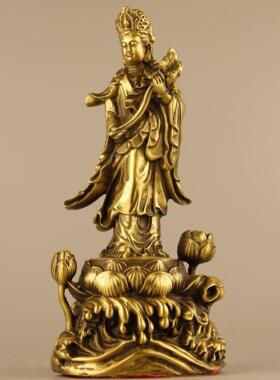 杨铜记 家居铜工艺品摆件铜佛像摆件 铜三圣 铜西方三圣