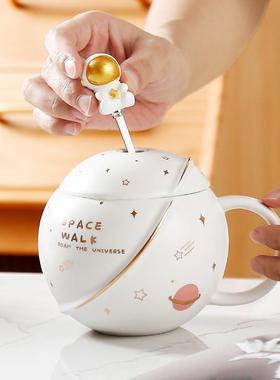 开业典礼陶瓷礼品马克水杯学生卡通咖啡杯子宇航员小熊活动礼品批
